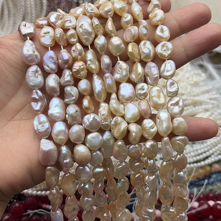 玛瑙/玉髓未镶嵌珠宝半成品一条6-8mm左右相思豆巴洛克珍珠