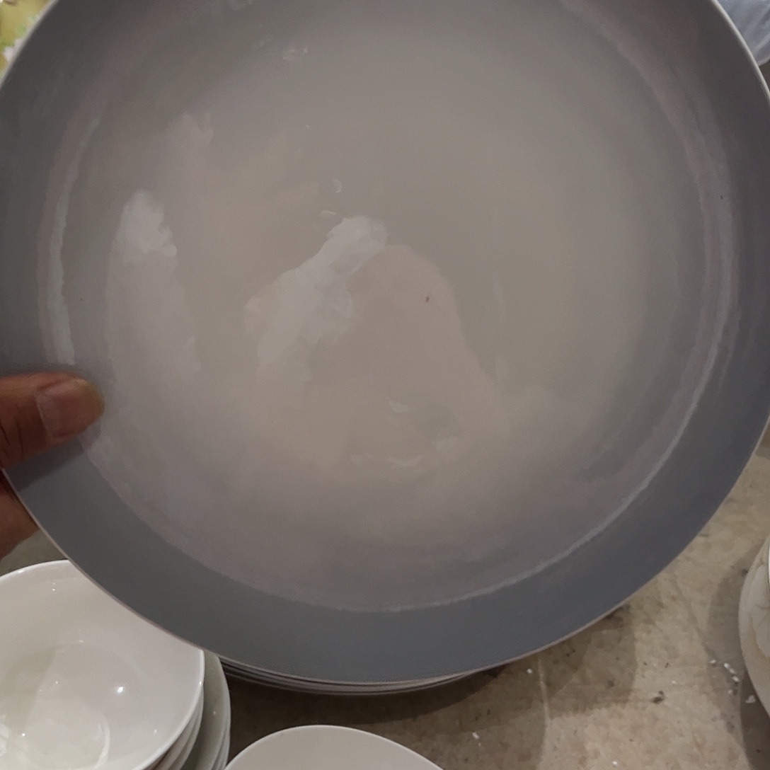 瓷片渐变十寸大盘两个微瑕