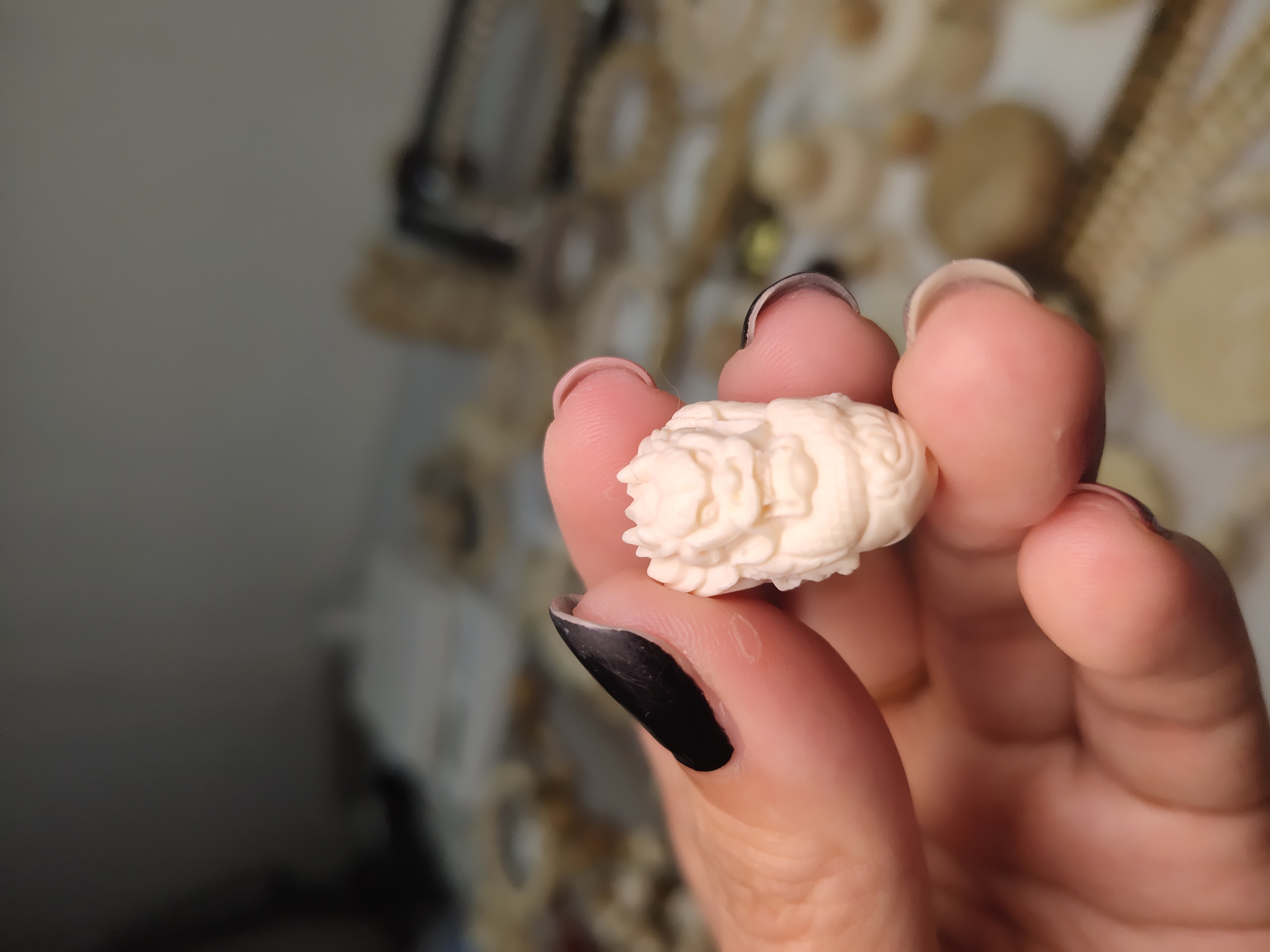 天然猛犸牙雕刻三通