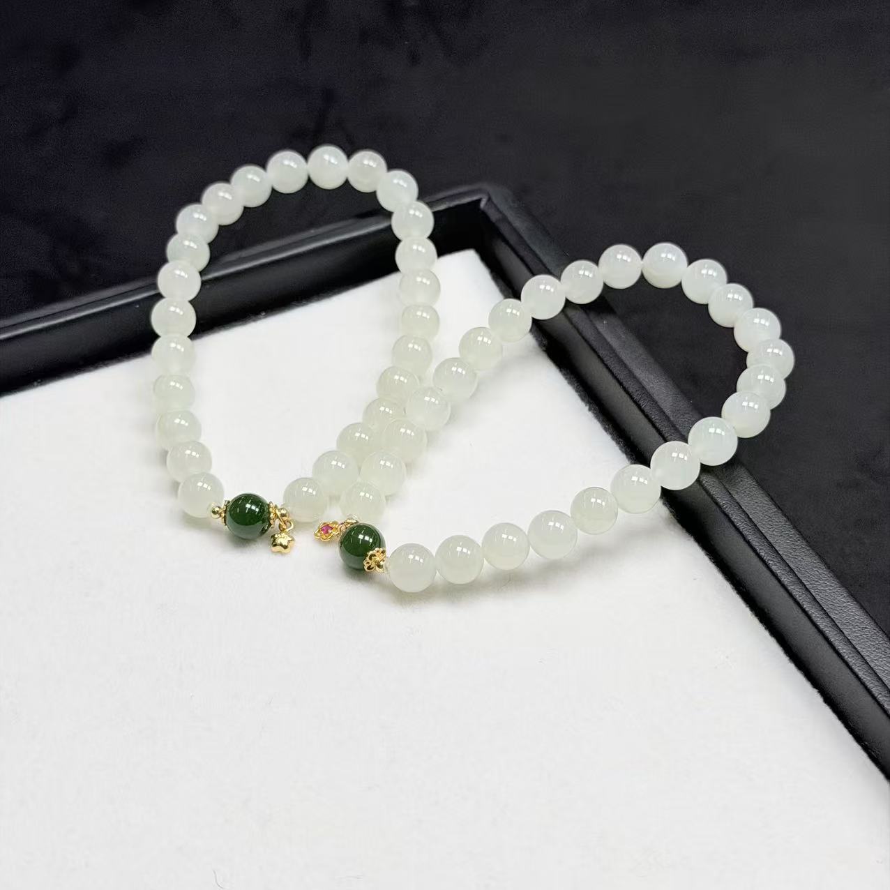 【睿泽赏宝】S925和田玉白玉手串有瑕/多样性发一6mm KT0500282