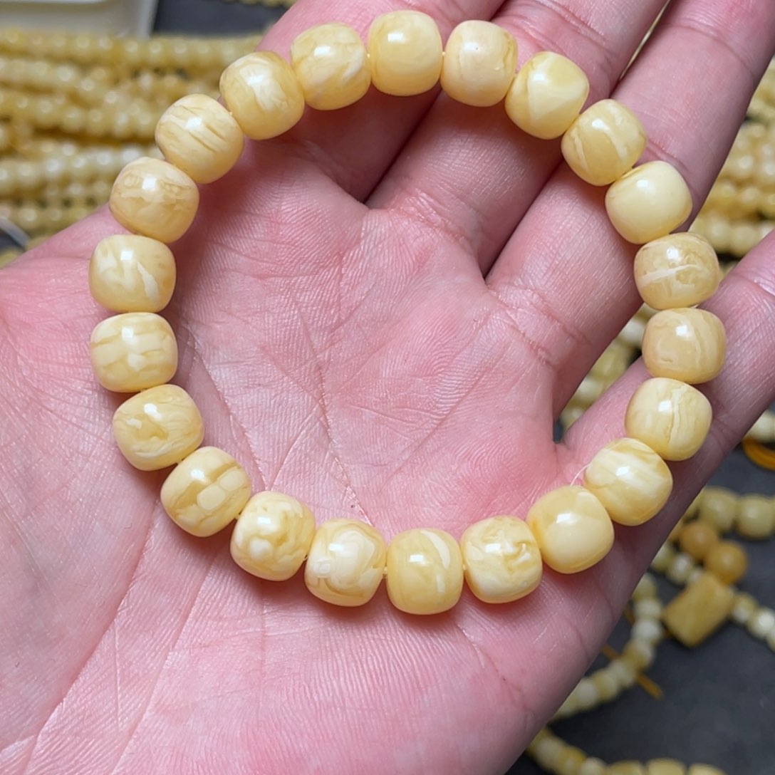 蜜蜡裸石未镶嵌蜜蜡手串10mm