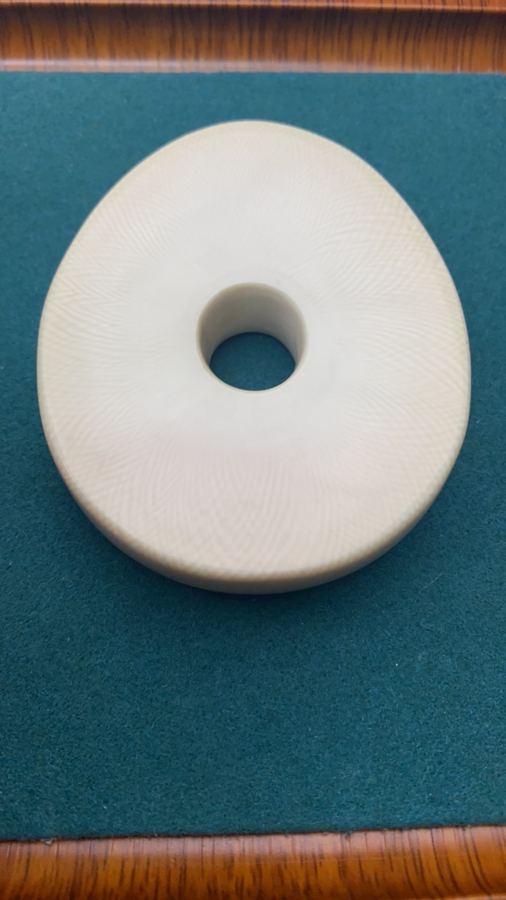 猛犸牙纯肉满纹牙饼把件有瑕特价55克