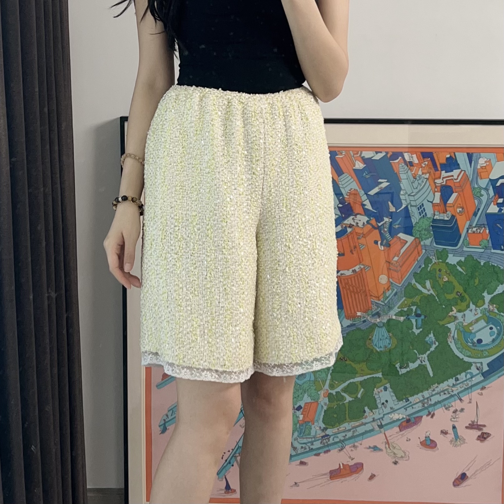 95新 Chanel/香奈儿 亮片短裤36码/250721ZLPFY07