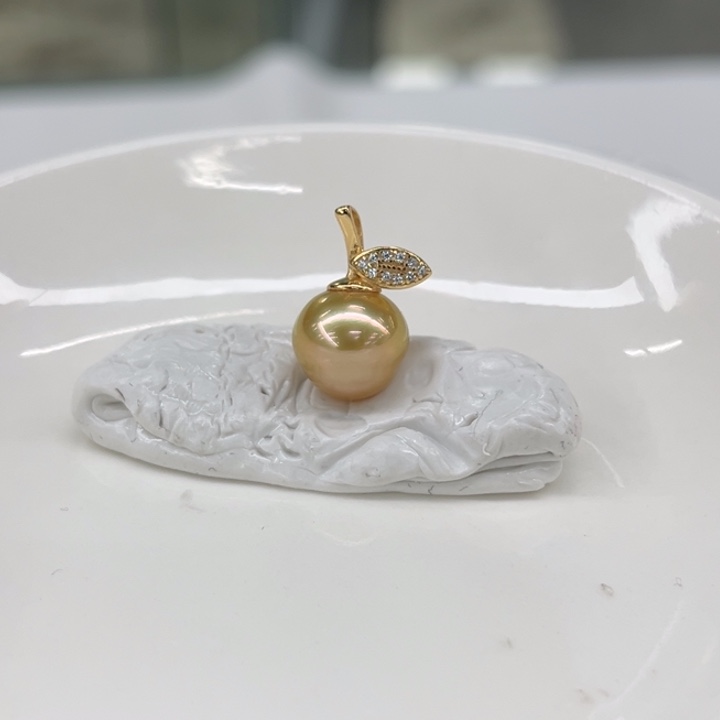 银S925镶嵌吊坠(不含链)海水珍珠10m