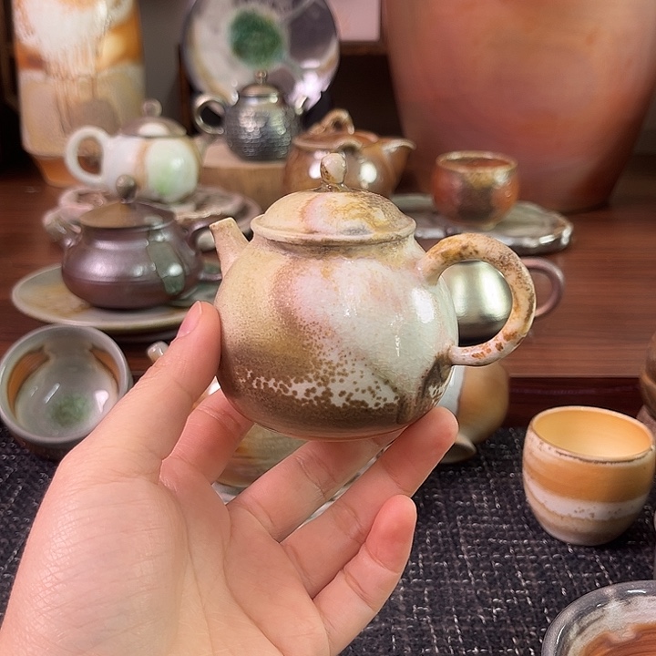 W***博柴烧高白泥龙蛋壶精品