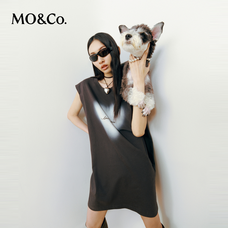 【赵老板专属】MOCO夏【抗菌防螨】爱心棉连衣裙MBD2DRS057