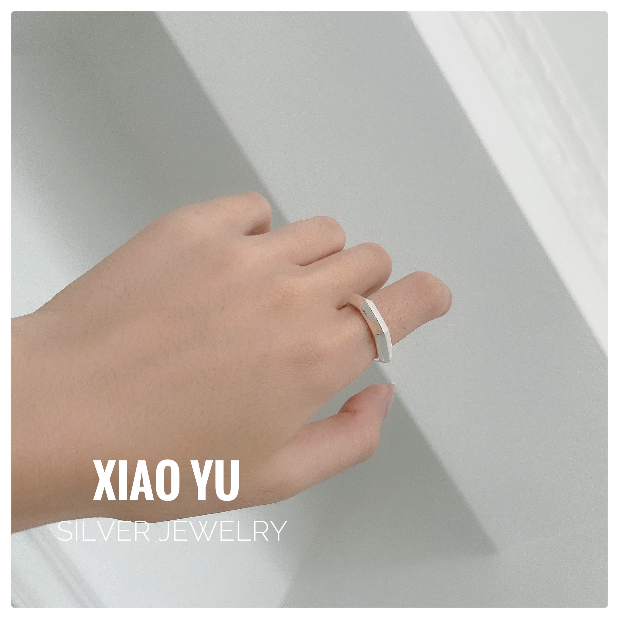 925银戒指 韩单s925纯银螺丝帽设计感朋克工业风戒指东大门银饰品