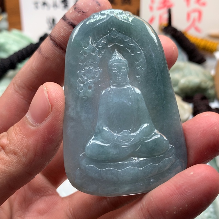 翡翠未镶嵌颈饰保真天然a货翡翠