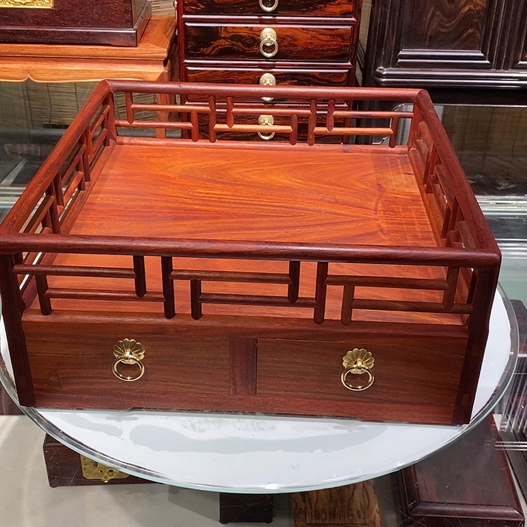 @***宽染料紫檀（血檀）王款都城盘35.4/35.4/15.4