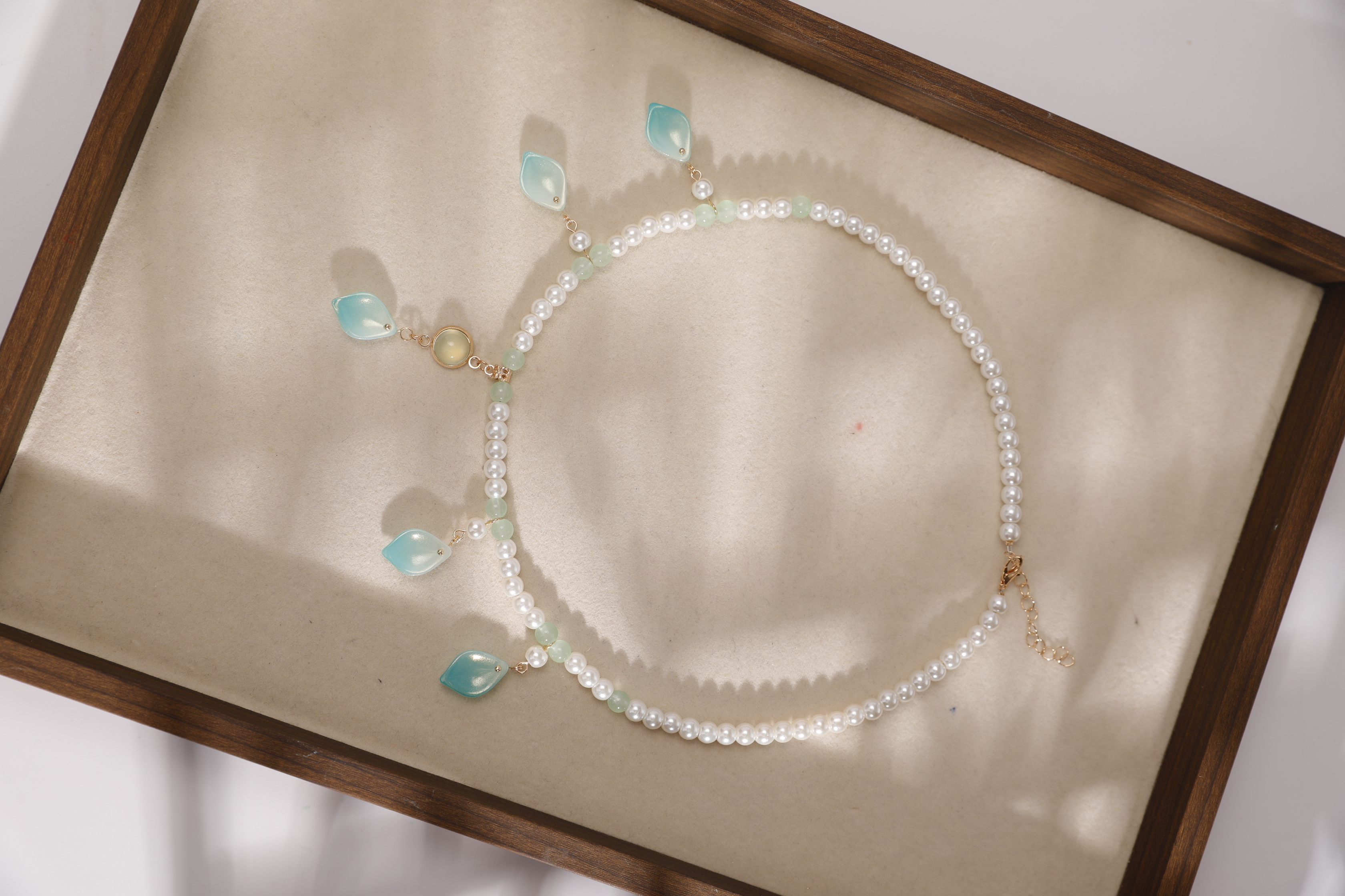 古风璎珞简约百搭花瓣短璎珞百搭汉服配饰