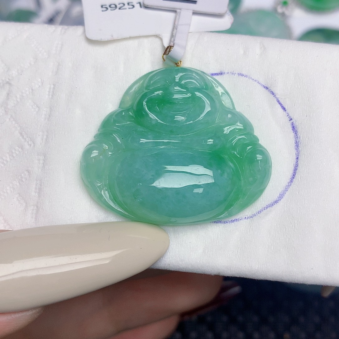 翡翠18K金镶嵌颈饰天然缅甸翡翠a货百元以上9元证书费自理