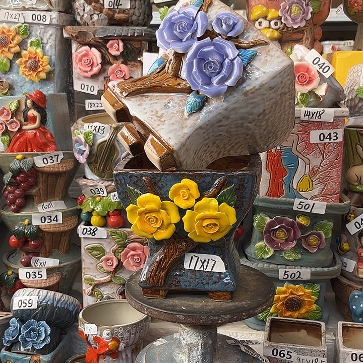 粗陶材质多肉花盆