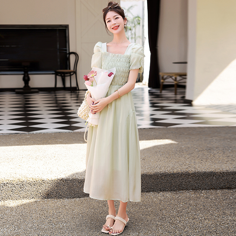连衣裙显瘦气质长裙夏季法式仙气裙子复古小众长款仙女裙日常森系
