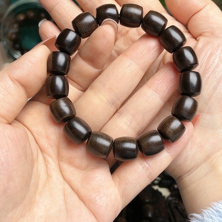 沉香手串用****212白棋玉化老料桶珠