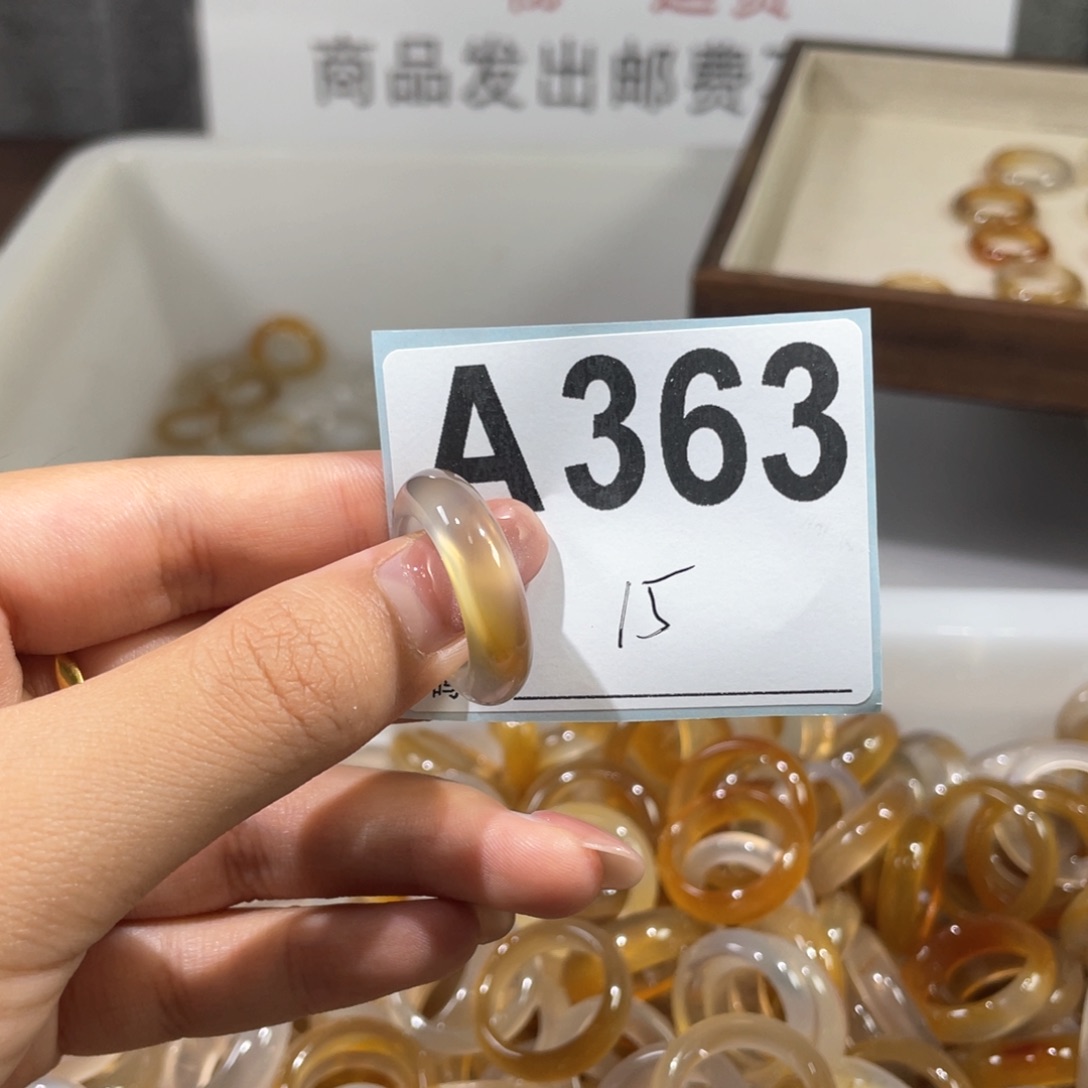 玛瑙/玉髓戒指合金363