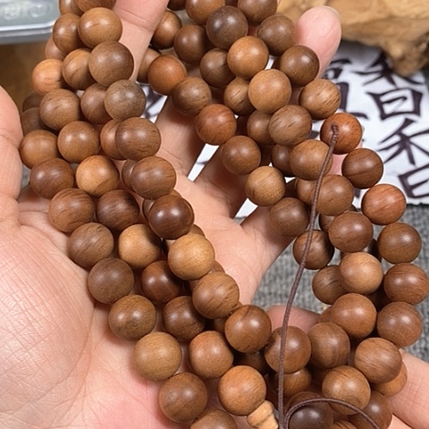 檀香木手串/手链老山檀香风化瘤疤老料1.2/108
