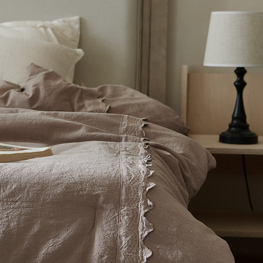 【枫丹白露】棉麻超舒爽四季被透气保暖春秋被大豆被可机洗被子