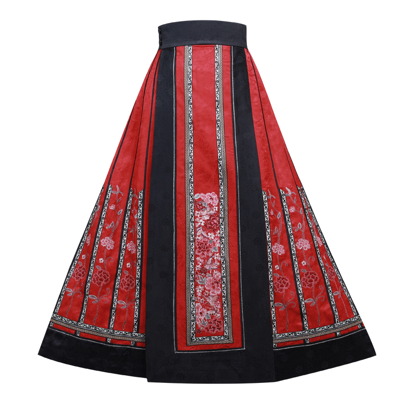 「盛色」乐锦坊香云纱国风复古手工原创高端日常重工刺绣18片马面裙