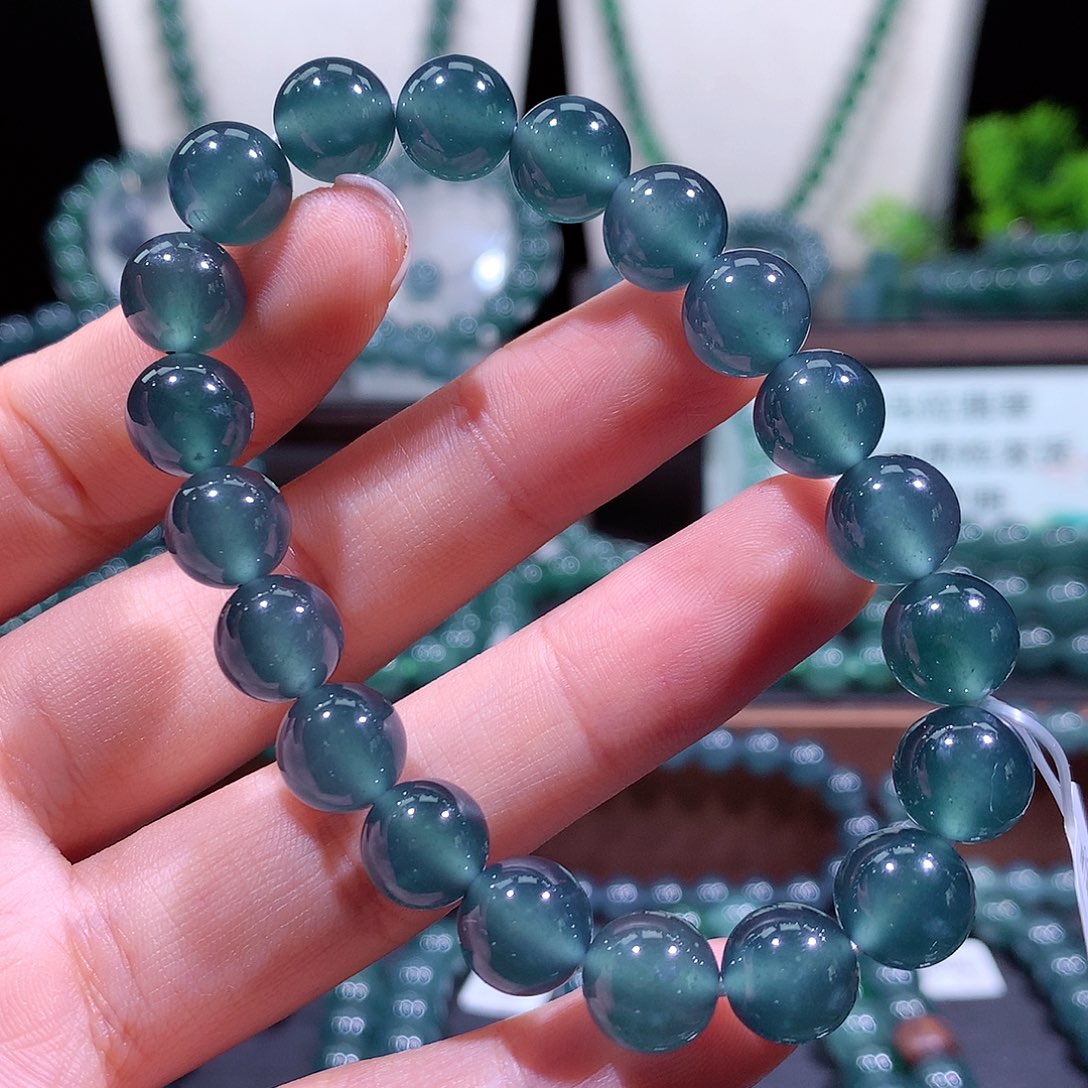 翡翠未镶嵌手链天然a货翡翠手串10