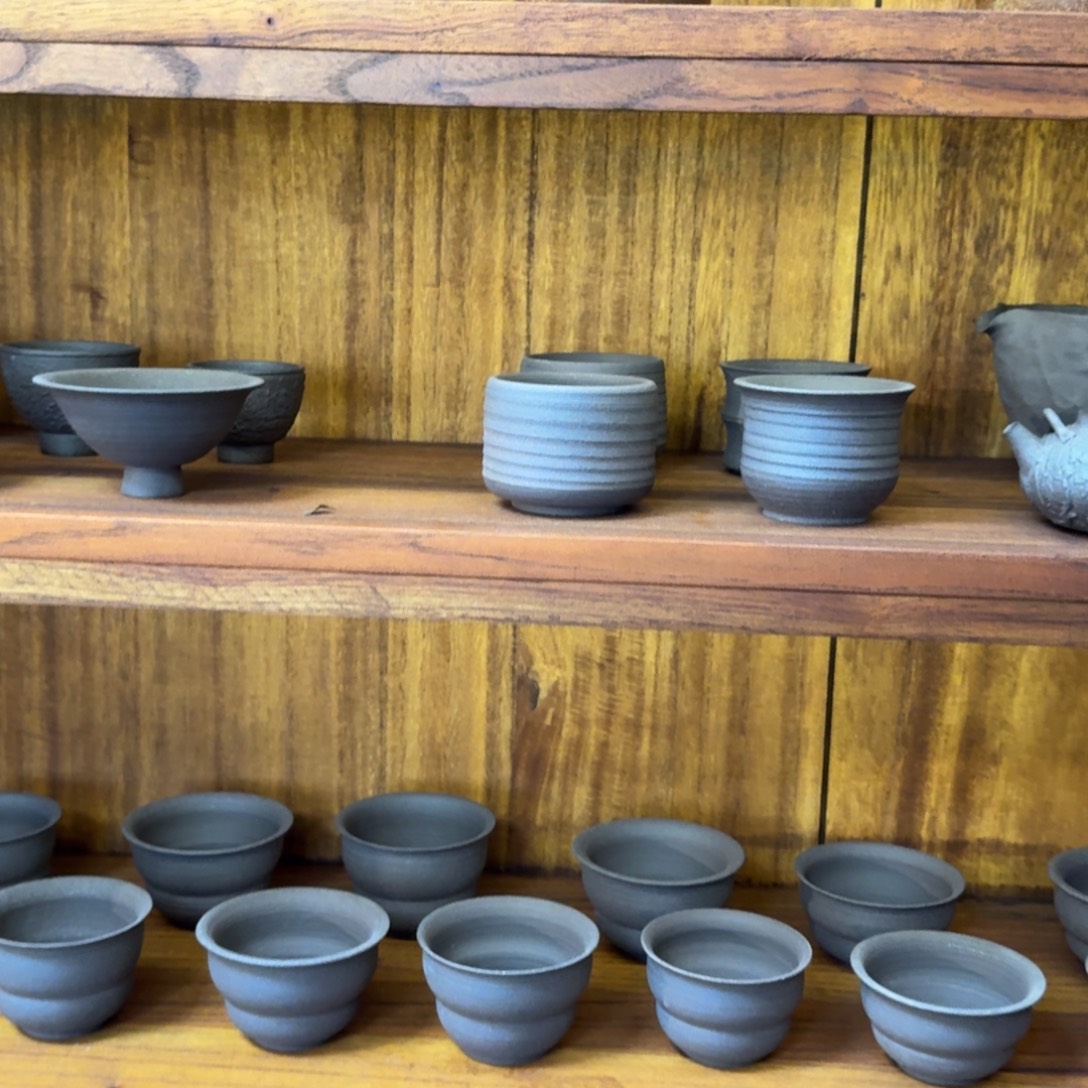 黑陶手拉喝茶主人杯。。。