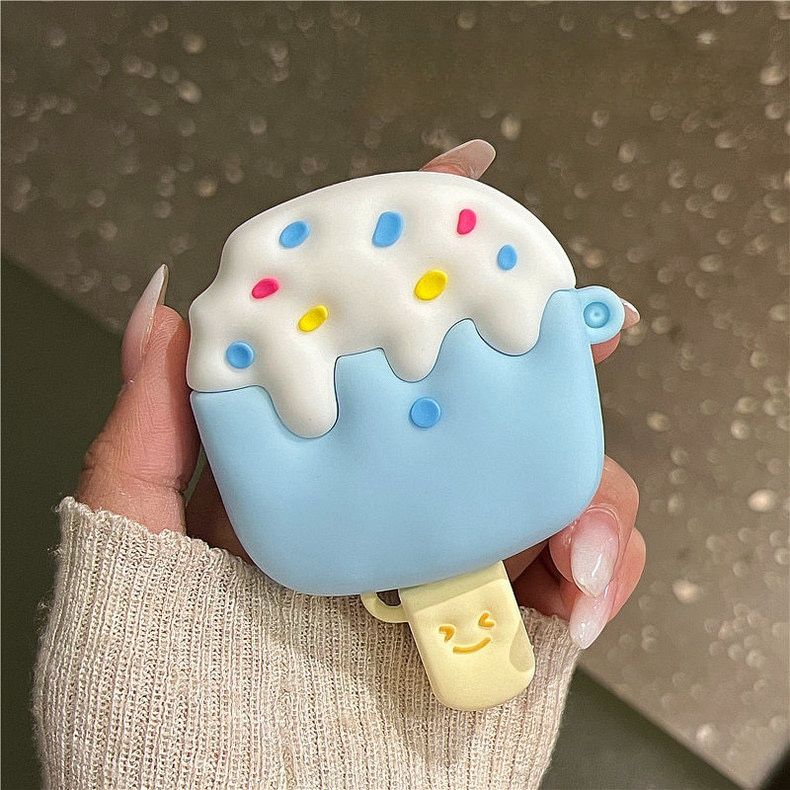 蓝雪糕耳机保护壳适用AirpodsPro2保护套airpodspro苹果3代蓝牙盒