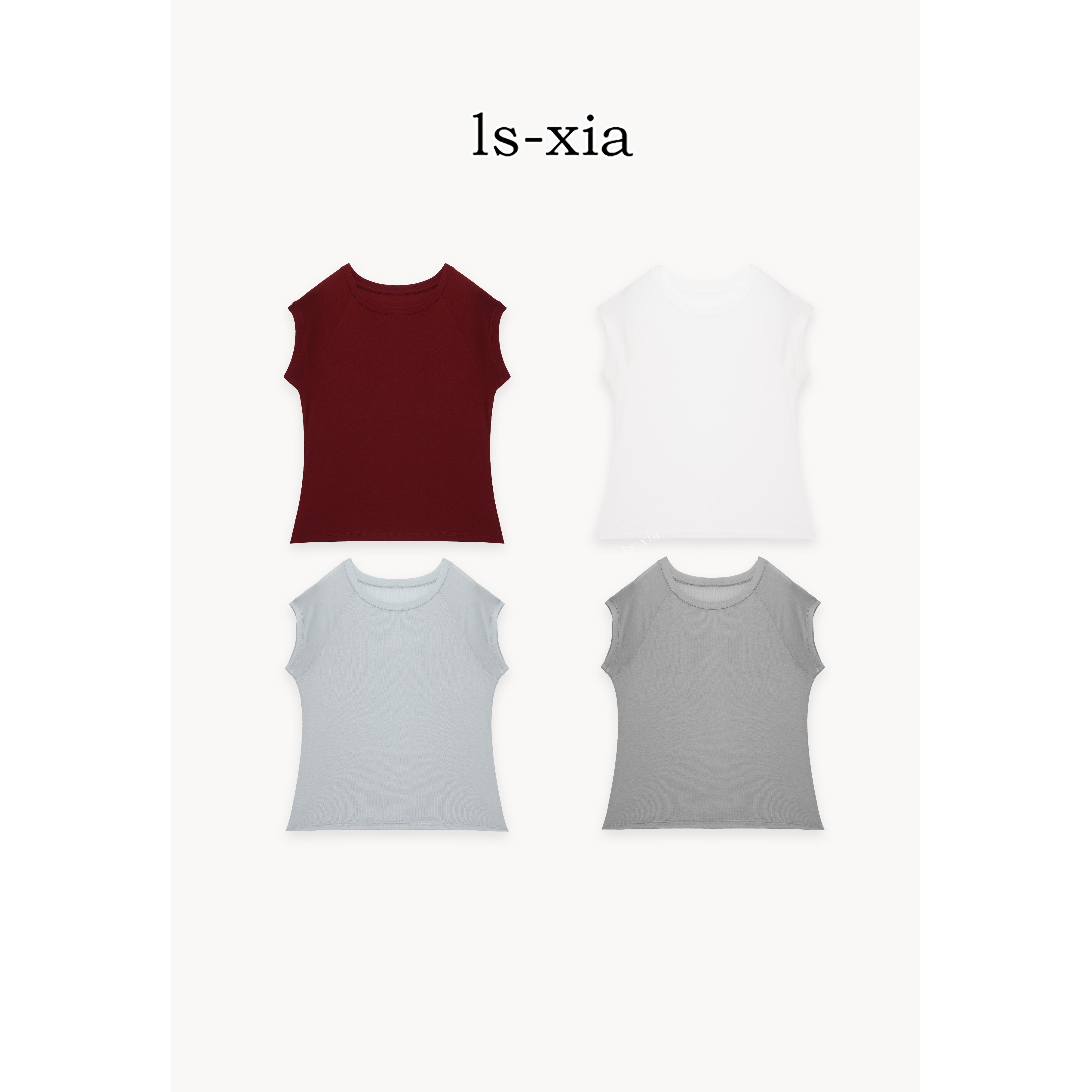 【暖曦】优雅时尚拼接特调色系轻奢圆领短袖T恤