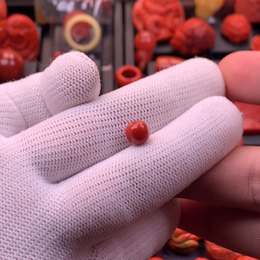 南红玛瑙未镶嵌川料原矿满色满肉老型单珠7mm