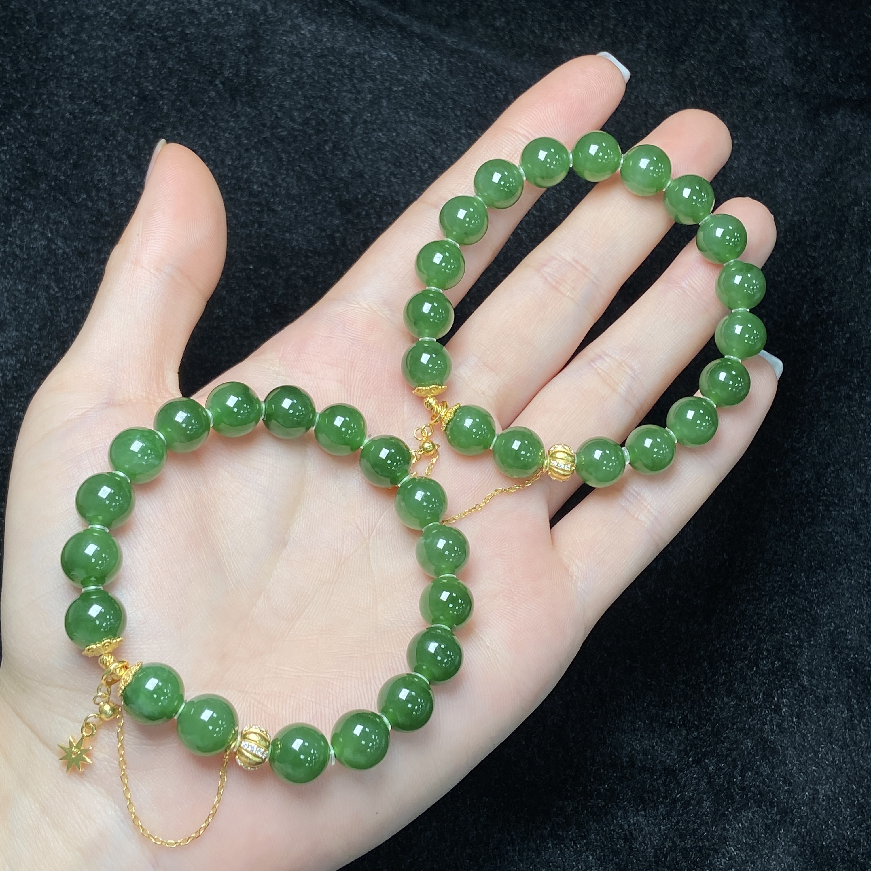 【星浩好物】和田玉diy手串-QT02H536【多样性发一件】7mm+