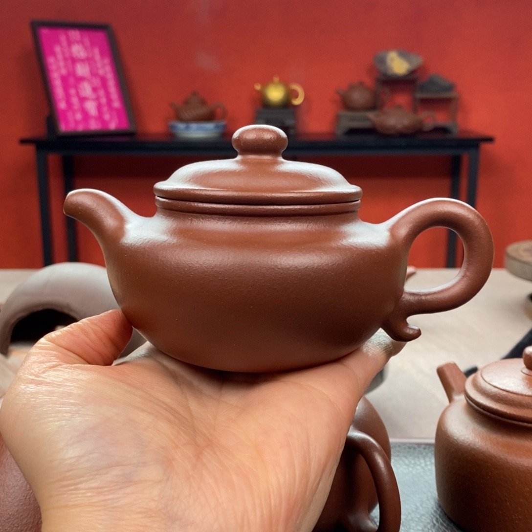 紫砂茶壶底槽清仿古240cc全手➕底槽清杯子