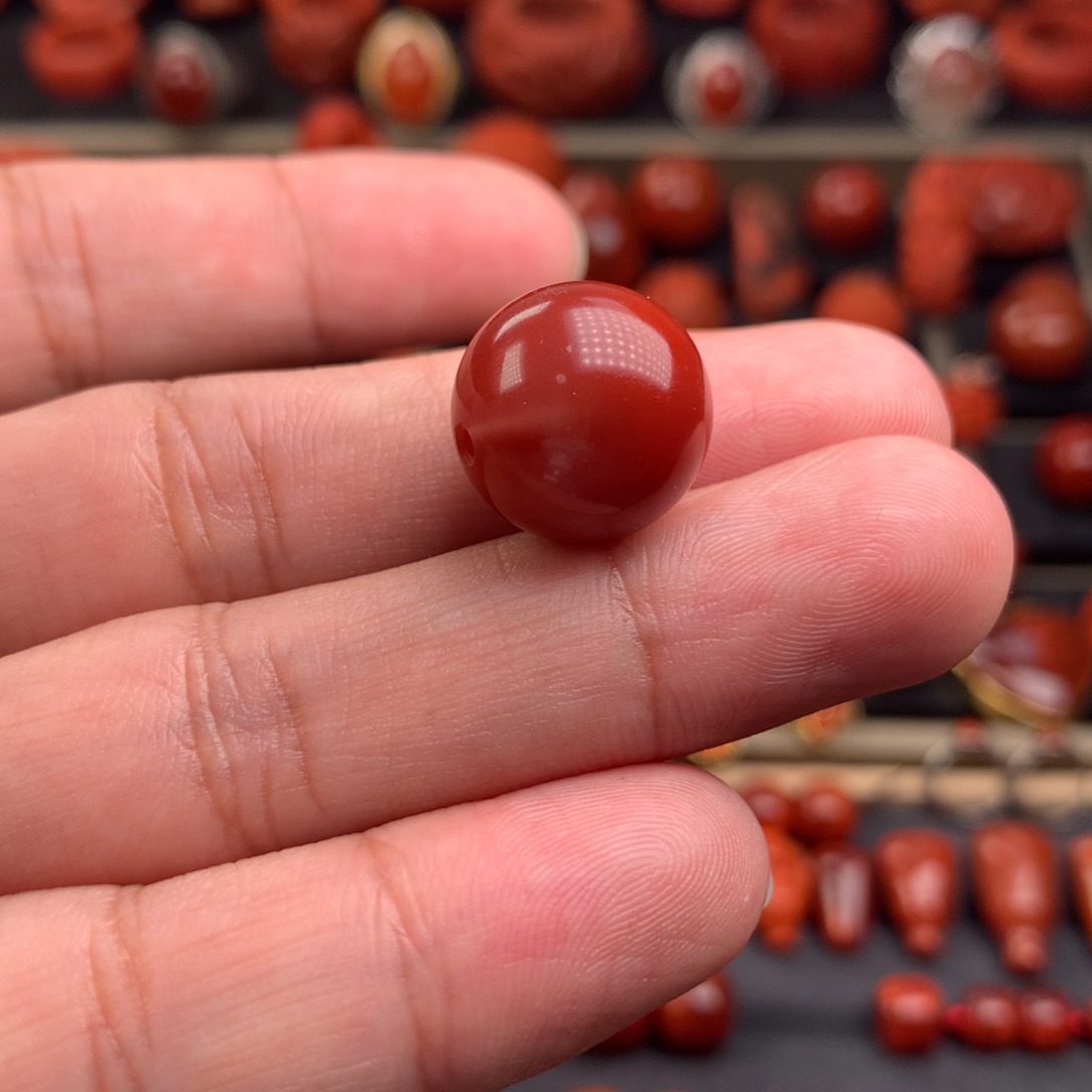 南红玛瑙圆珠15+未镶嵌平***5