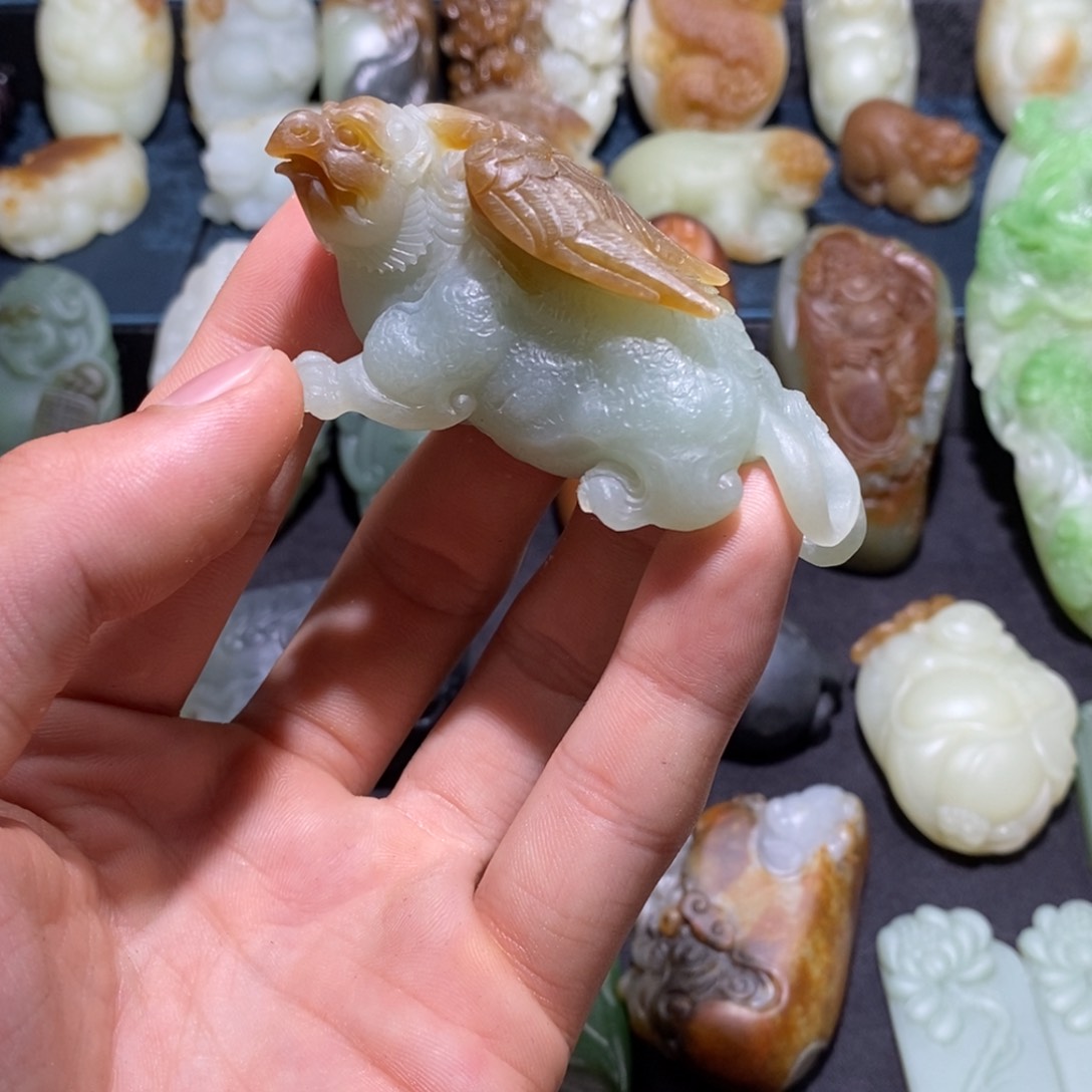 和田玉未镶嵌挂件