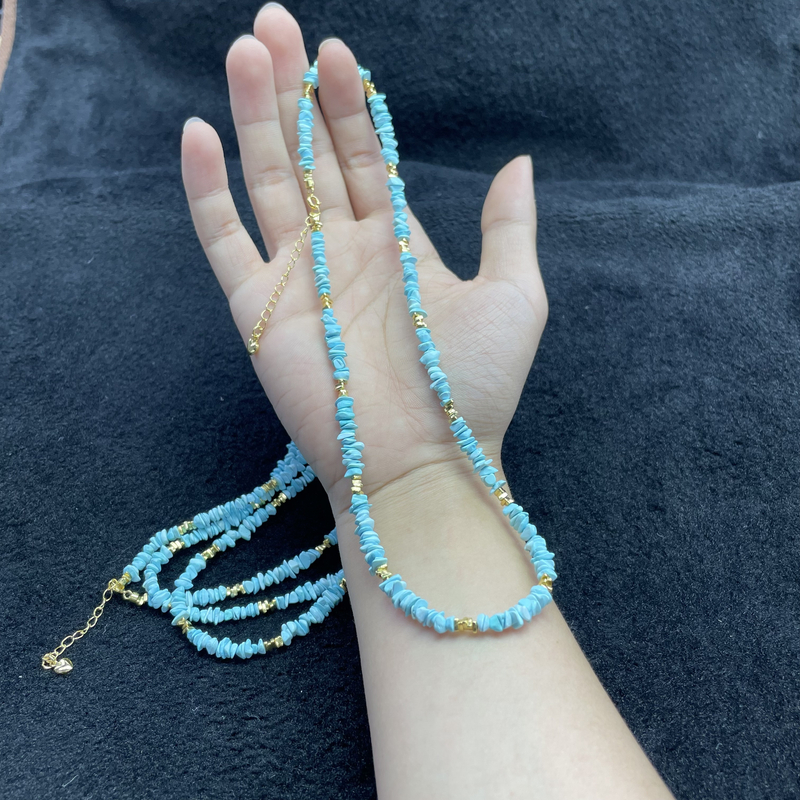 【小耿珠宝】绿松石随形项链（多样性发其一）