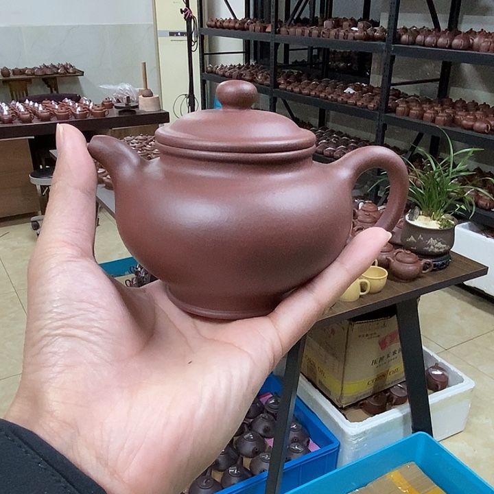 紫砂茶杯掇子老紫泥