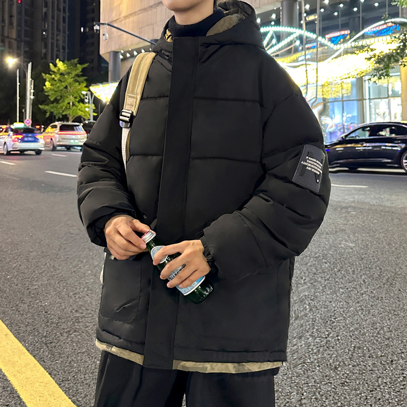 冬季韩版男士休闲情侣时尚潮流帅气港风加厚保暖宽松外套棉衣
