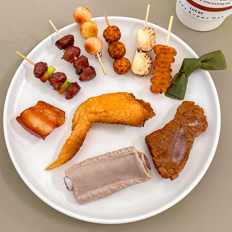 *仿真烧烤发夹搞怪食物炸鸡发卡侧边刘海夹子发饰创意搞怪整蛊头