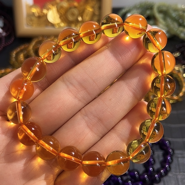 水晶手链未镶嵌黄水晶10