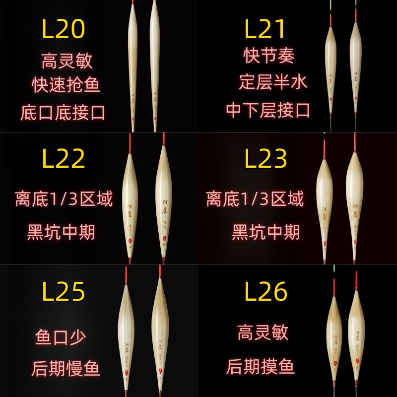 阿卢新款黑坑鲫鱼抢鱼糗鱼芦苇浮漂L20/L20B/L21/L22/L23/L25/L26