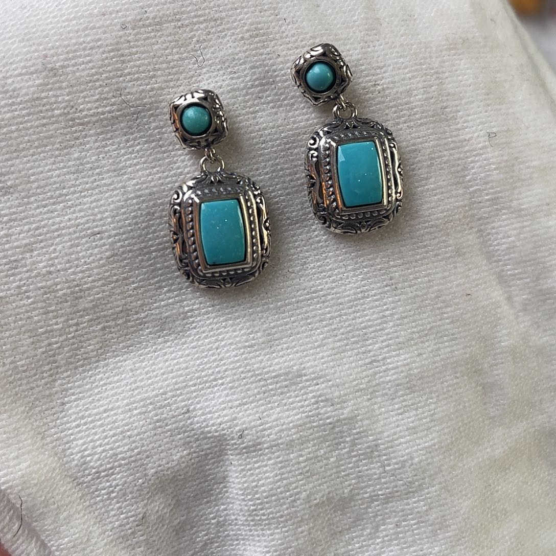 绿松石银S925镶嵌配饰