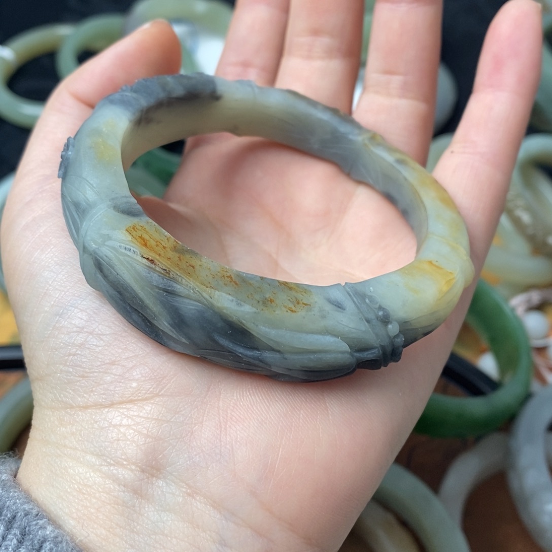 和田玉手镯定制57未镶嵌