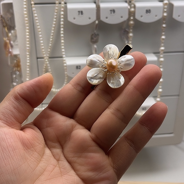 发夹淡水珍珠未镶嵌