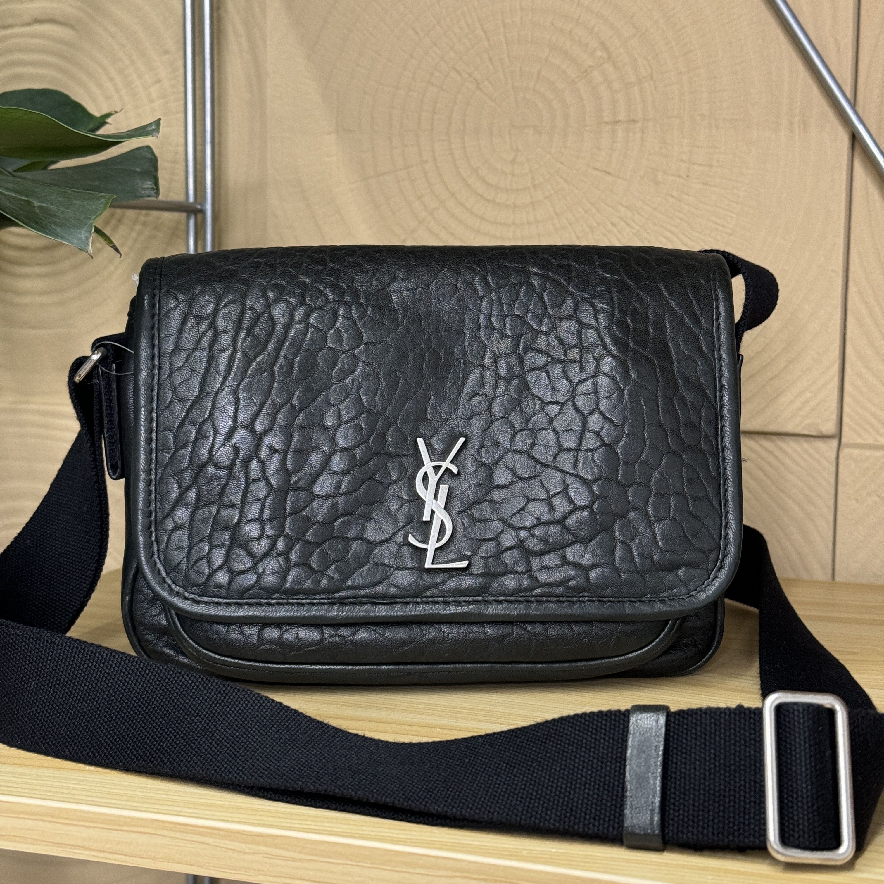 95新 YSL/圣罗兰 达达/黑银宽肩带niki单肩包 20
