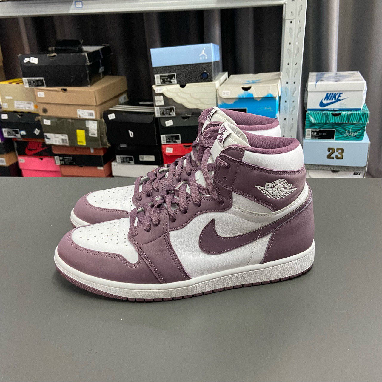 95新 AIR JORDAN 45.5码 aj1 high 高帮 紫色 12035089 