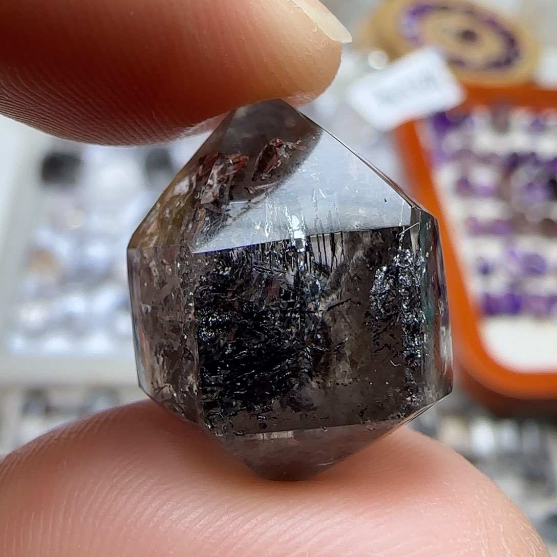 珠宝半成品水晶未镶嵌闪灵双尖随形