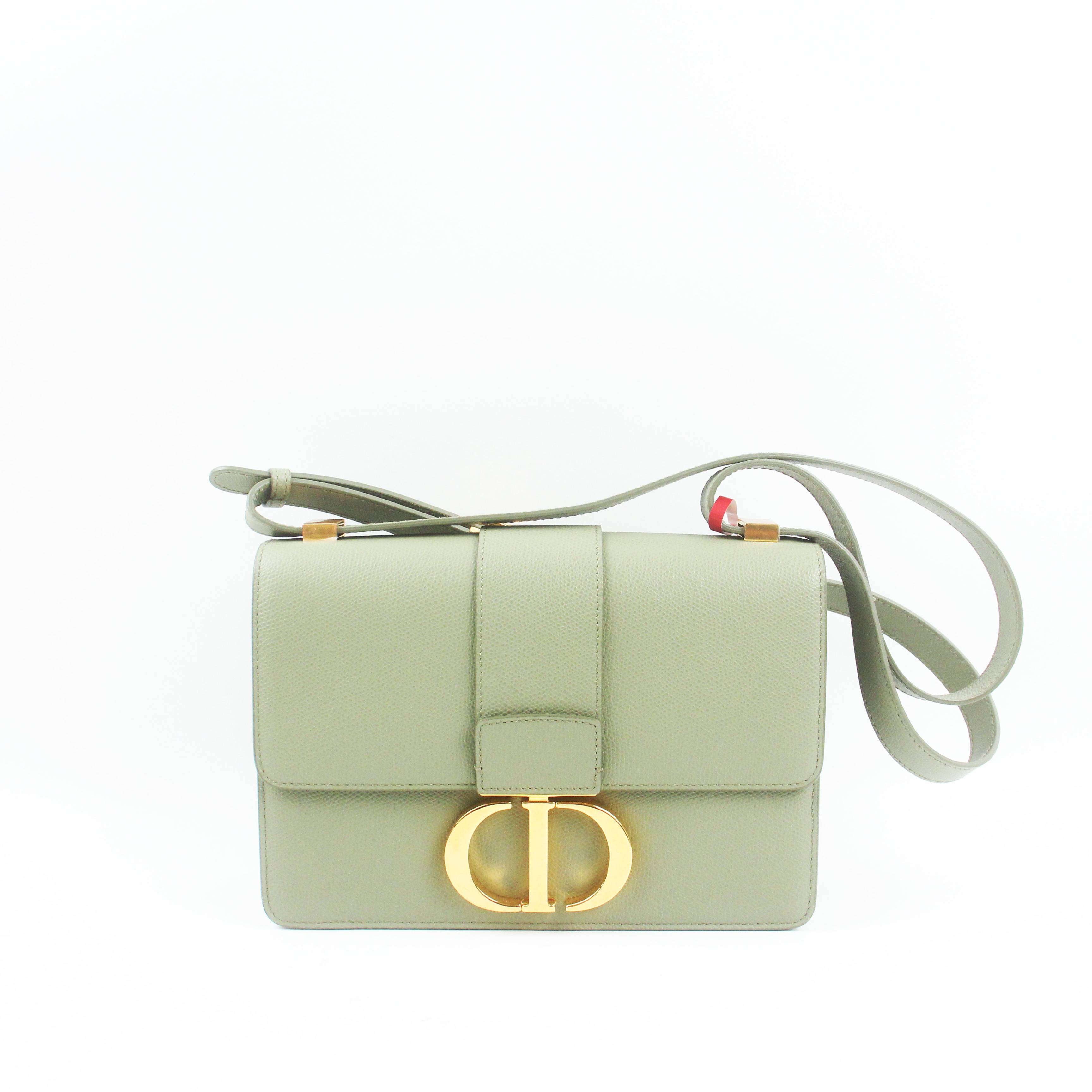95新 DIOR/迪奥 76972B灰色蒙田30 Montaigne中号单肩斜挎包