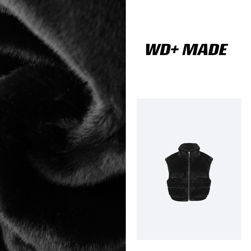 韩版时尚百搭小众高级感气质舒适毛绒绒拉链马甲