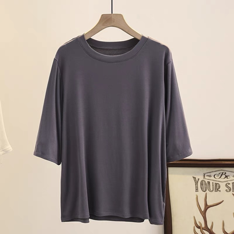 『 时尚T恤S 』时尚百搭休闲舒适纯色韩版简约T恤R27-R30