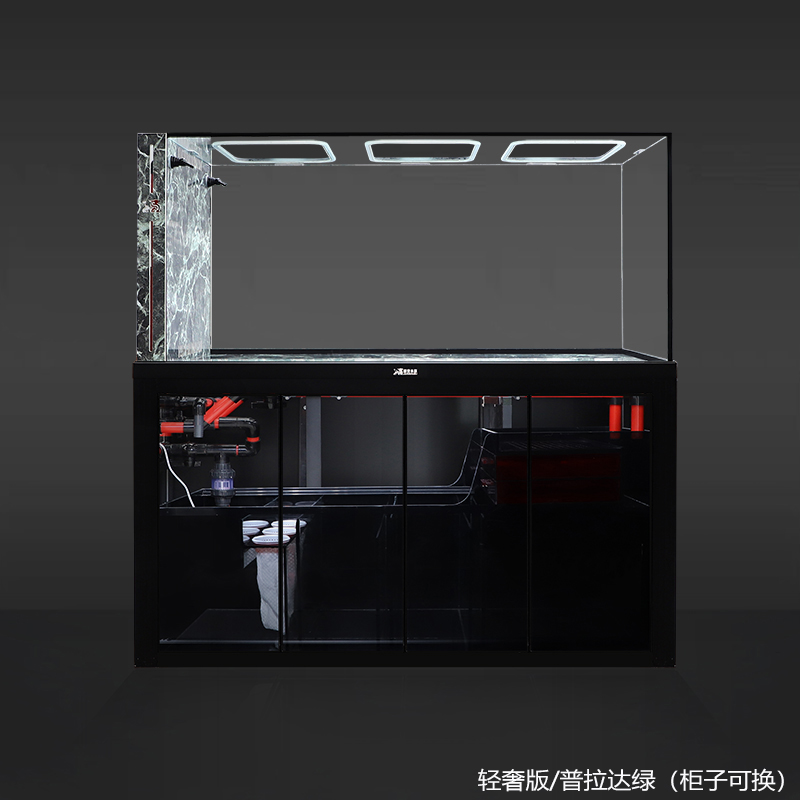 吉罗缸专业级定制定做龙鱼锦鲤兰寿底滤鱼缸新款中大型超白侧溢流