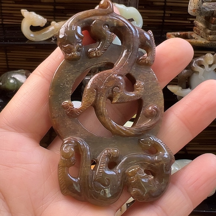 (***福和田玉未镶嵌挂件