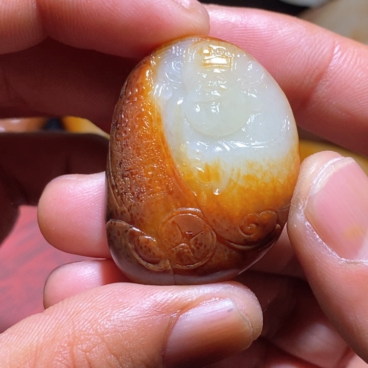 和田玉35克财神未镶嵌