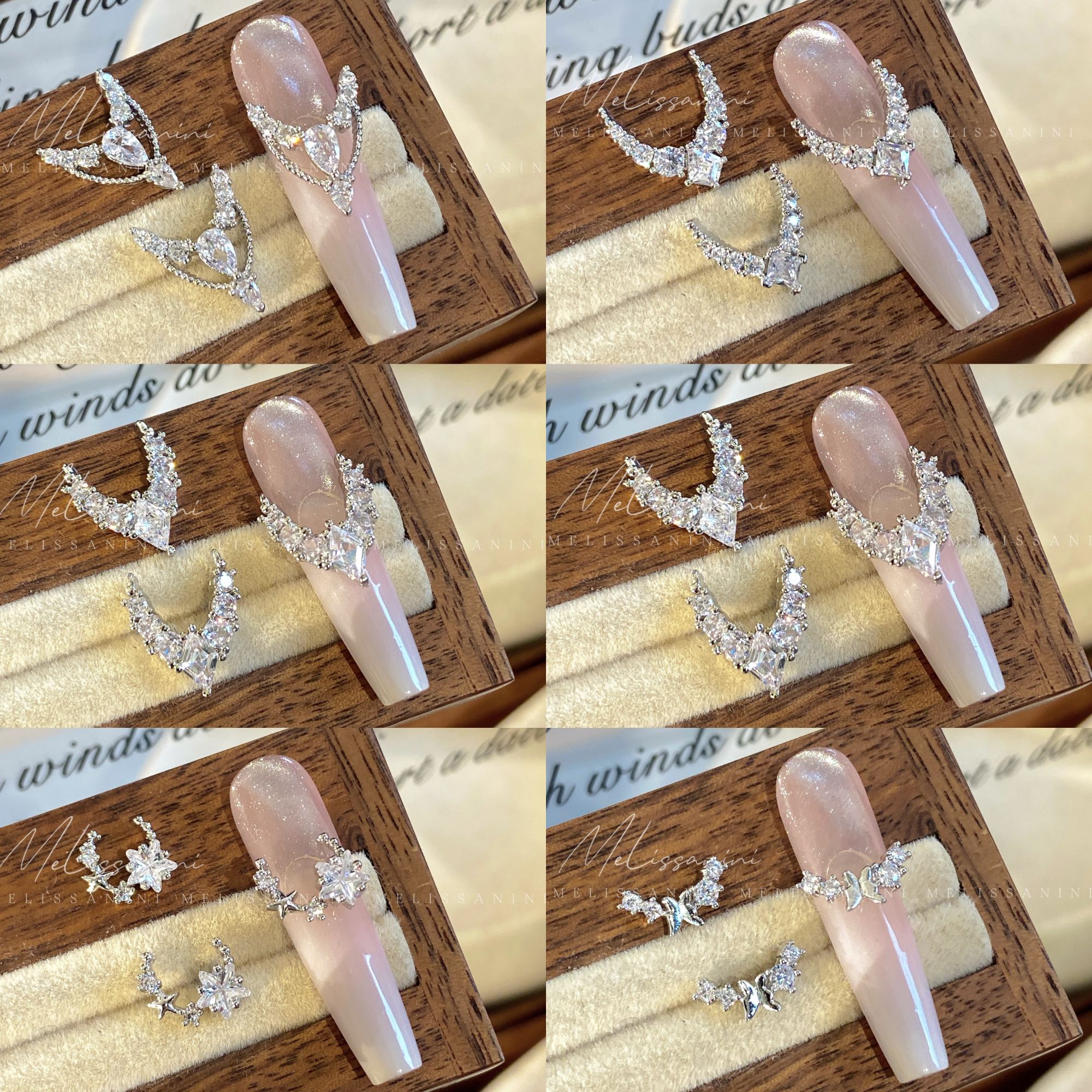 MELISSANINI米粒【法式拼钻】超闪高品质美甲锆石饰品